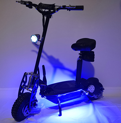 Blue LED kit on scooter