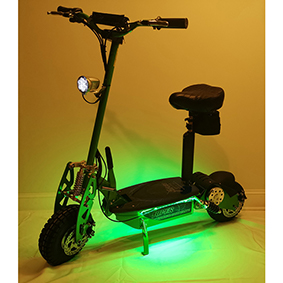 Green LED kit on scooter