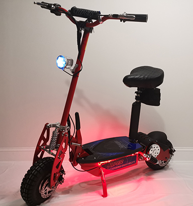 Red LED kit on scooter