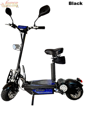 Super Turbo 1000-Elite Deluxe black electric scooter