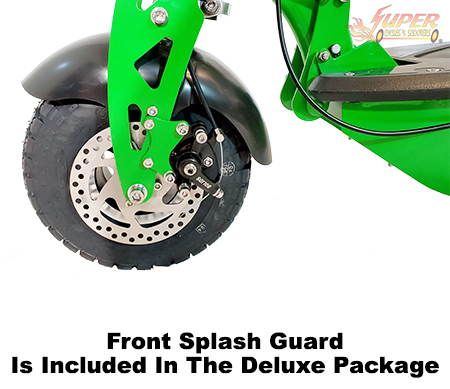 Front Splash Guard included
