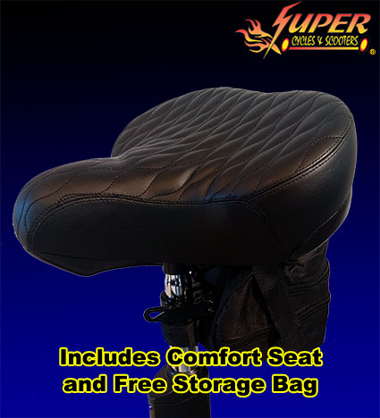 Includes comfort seat and free storage bag