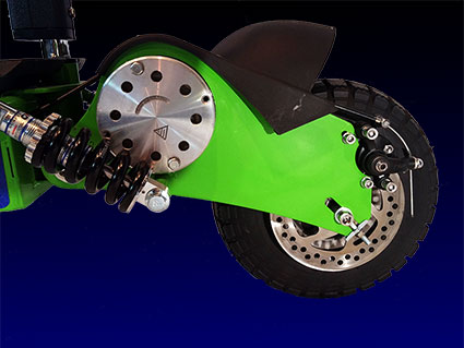 Front and rear disk brakes and a true 800 watt motor!