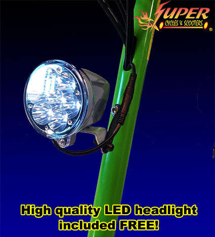 High quality LED head light included FREE!
