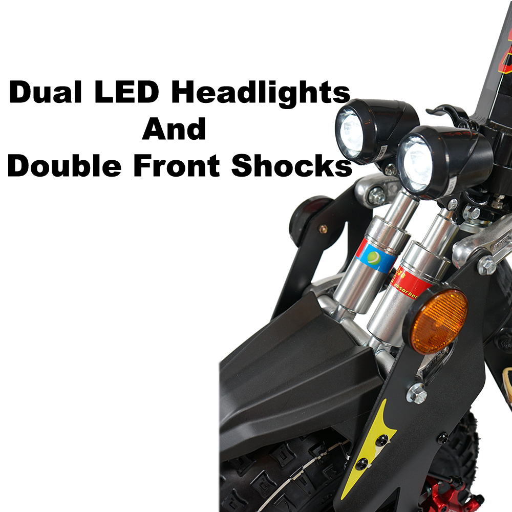 Dual LED headlights and double front shocks