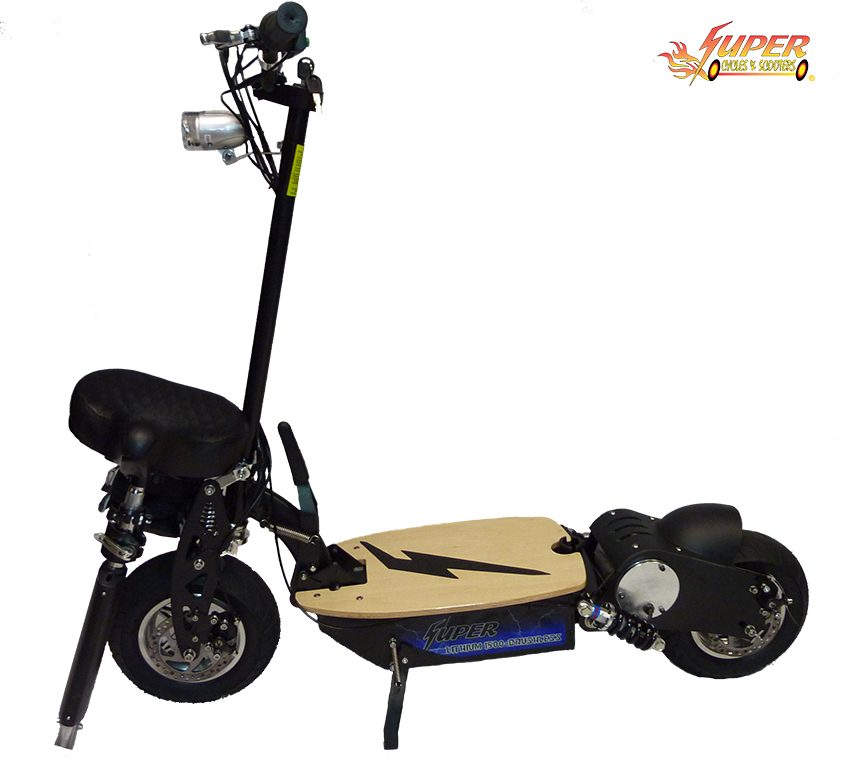 wood deck on shown on scooter