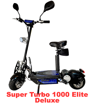 Super Turbo 1000-Elite Deluxe Electric Scooter – Super Cycles Scooters